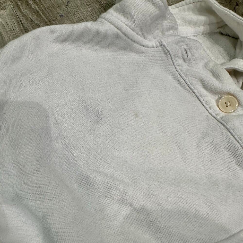 Aerie‎ White Cropped Fleece Pullover Henley Sweatshirt Small - Picture 4 of 7